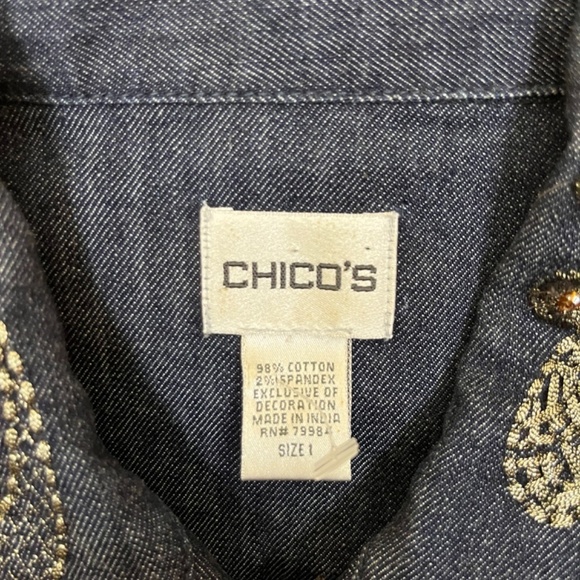 Chico’s Denim collared jacket - Picture 10 of 10